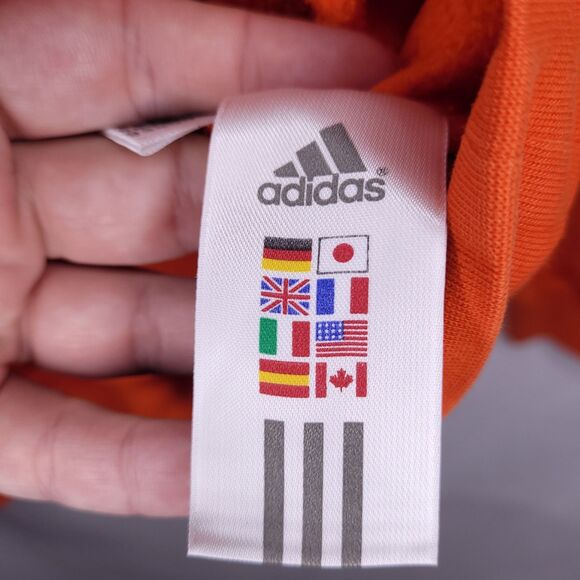 Adidas Hoodie Mens Small Orange Fleece Soccer PSG - Picture 11 of 13